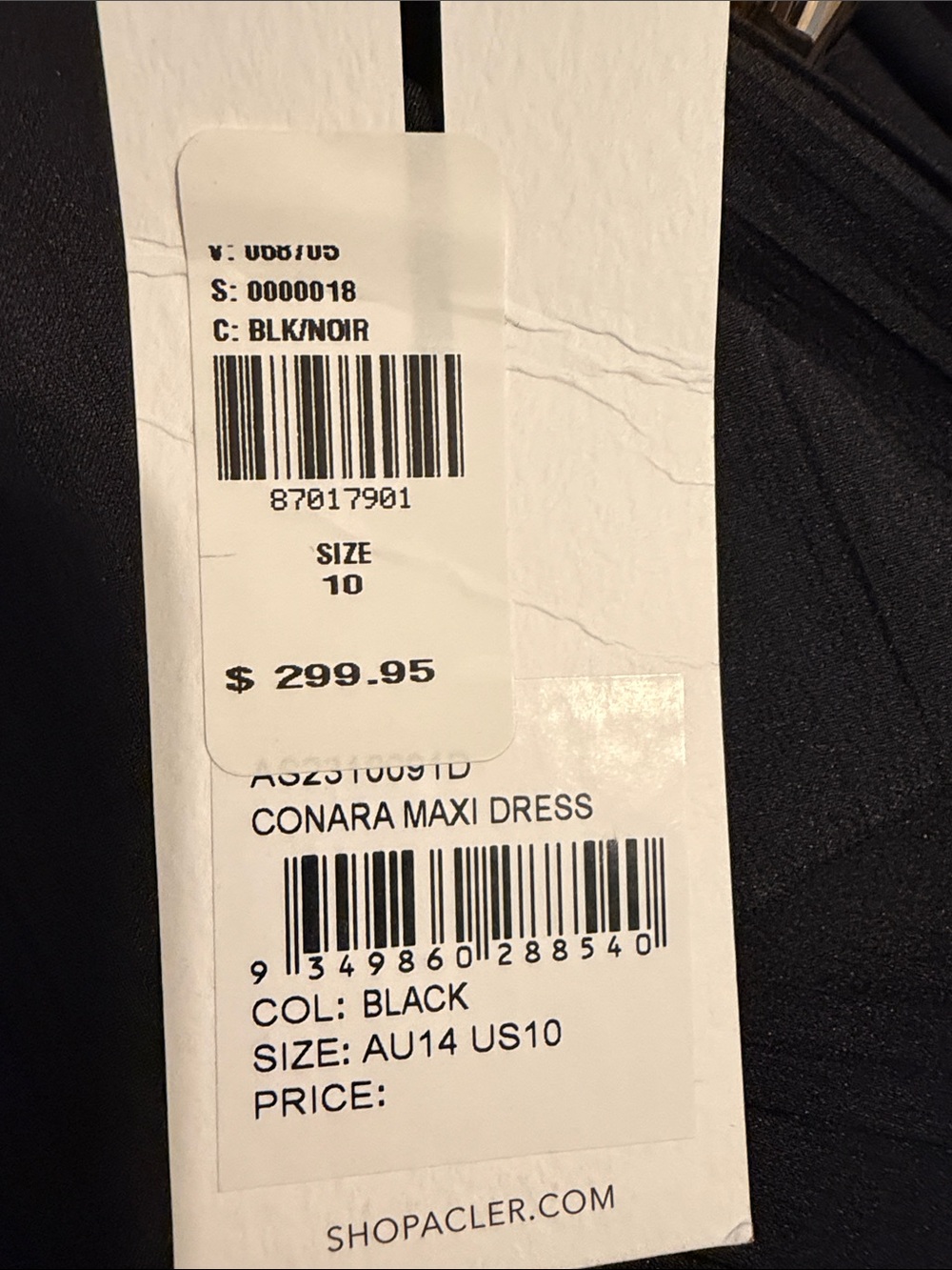 NEW WITH TAGS. Acler Black Tiered Sleeveless Maxi Dress - Picture 5 of 6